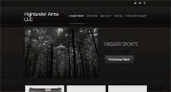 Desktop Screenshot of highlanderarmsllc.com